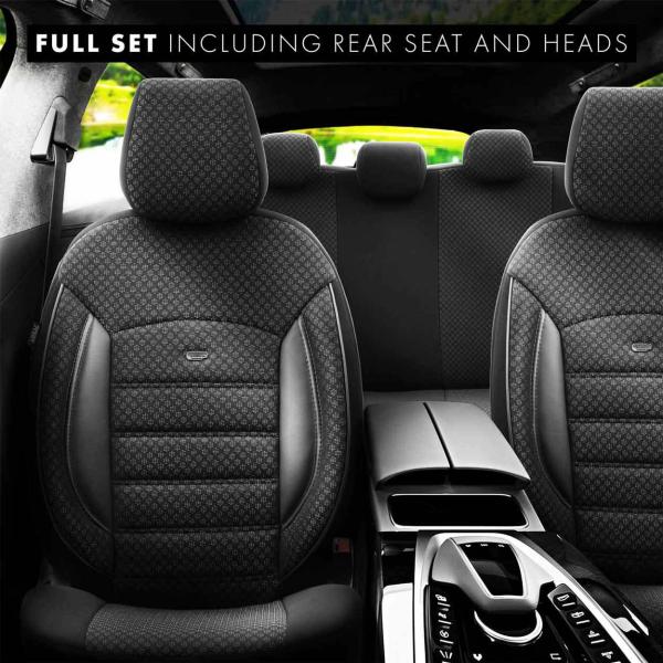 Auto Sitzbezug Set Universal Vorne und Hinten Komfortabel Komplett Set